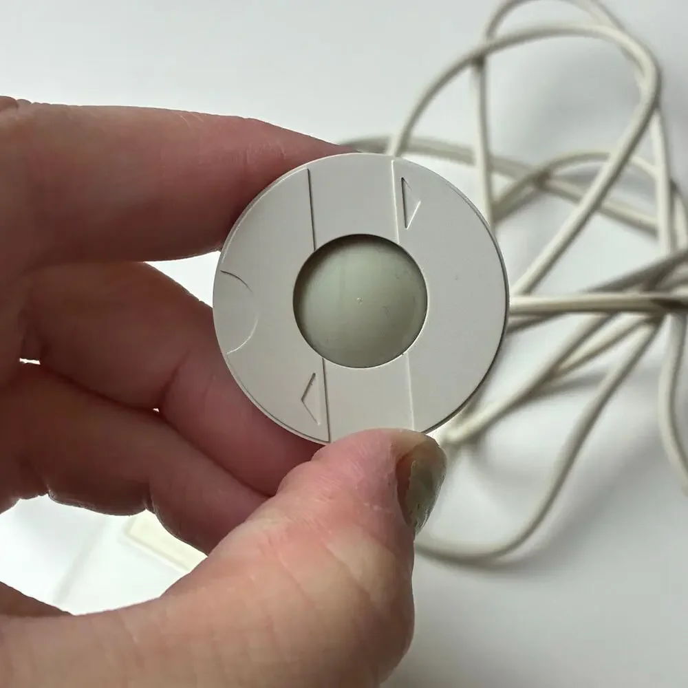 Vintg Microsoft 2.1A Mechanical Roller Ball Mouse Port Compatible Wired 2 Button